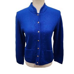 Designers Originals Studio Women's Front Button Mandarin Collar Cardigan Size PS